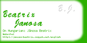 beatrix janosa business card