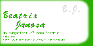 beatrix janosa business card